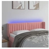 Image de Hoofdbord LED 147x16x78/88 cm fluweel roze3123527