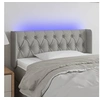 Image de Hoofdbord LED 93x16x78/88 cm stof lichtgrijs3123554