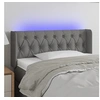 Image de Hoofdbord LED 93x16x78/88 cm stof donkergrijs3123555