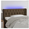 Image de Hoofdbord LED 93x16x78/88 cm stof donkerbruin3123557