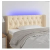 Image de Hoofdbord LED 93x16x78/88 cm stof cràmekleurig3123559