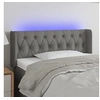 Image de Hoofdbord LED 103x16x78/88 cm stof donkergrijs3123563