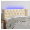 Image de Hoofdbord LED 103x16x78/88 cm stof cràmekleurig3123567