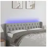 Image de Hoofdbord LED 147x16x78/88 cm stof lichtgrijs3123570