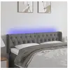 Image de Hoofdbord LED 147x16x78/88 cm stof donkergrijs3123571