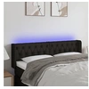 Image de Hoofdbord LED 147x16x78/88 cm stof zwart3123572