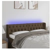 Image de Hoofdbord LED 147x16x78/88 cm stof donkerbruin3123573