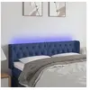 Image de Hoofdbord LED 163x16x78/88 cm stof blauw3123584