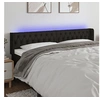 Image de Hoofdbord LED 183x16x78/88 cm stof zwart3123588