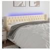 Image de Hoofdbord LED 183x16x78/88 cm stof cràmekleurig3123591
