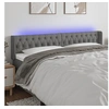 Image de Hoofdbord LED 203x16x78/88 cm stof donkergrijs3123595