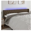 Image de Hoofdbord LED 203x16x78/88 cm stof donkerbruin3123597