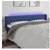 Image de Hoofdbord LED 203x16x78/88 cm stof blauw3123600