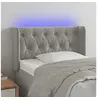 Image de Hoofdbord LED 83x16x78/88 cm fluweel lichtgrijs3123602