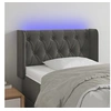 Image de Hoofdbord LED 83x16x78/88 cm fluweel donkergrijs3123603