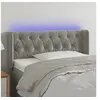 Image de Hoofdbord LED 93x16x78/88 cm fluweel lichtgrijs3123608
