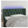 Image de Hoofdbord LED 93x16x78/88 cm fluweel donkergroen3123611