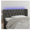 Image de Hoofdbord LED 103x16x78/88 cm fluweel donkergrijs3123615