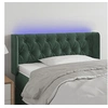Image de Hoofdbord LED 103x16x78/88 cm fluweel donkergroen3123617