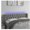 Image de Hoofdbord LED 147x16x78/88 cm fluweel lichtgrijs3123620