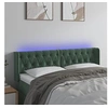 Image de Hoofdbord LED 147x16x78/88 cm fluweel donkergroen3123623