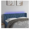 Image de Hoofdbord LED 147x16x78/88 cm fluweel donkerblauw3123624