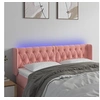 Image de Hoofdbord LED 147x16x78/88 cm fluweel roze3123625