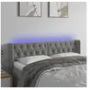 Image de Hoofdbord LED 163x16x78/88 cm fluweel lichtgrijs3123626