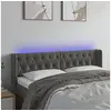 Image de Hoofdbord LED 163x16x78/88 cm fluweel donkergrijs3123627