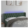Image de Hoofdbord LED 163x16x78/88 cm fluweel donkergroen3123629