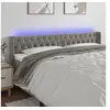 Image de Hoofdbord LED 203x16x78/88 cm fluweel lichtgrijs3123638