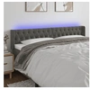 Image de Hoofdbord LED 203x16x78/88 cm fluweel donkergrijs3123639