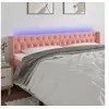 Image de Hoofdbord LED 203x16x78/88 cm fluweel roze3123643