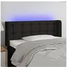 Image de Hoofdbord LED 93x16x78/88 cm stof zwart3123654
