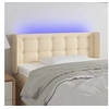 Image de Hoofdbord LED 93x16x78/88 cm stof cràmekleurig3123657