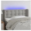 Image de Hoofdbord LED 103x16x78/88 cm stof lichtgrijs3123660