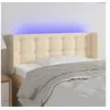 Image de Hoofdbord LED 103x16x78/88 cm stof cràmekleurig3123665