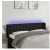 Image de Hoofdbord LED 147x16x78/88 cm stof zwart3123670
