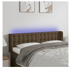 Image de Hoofdbord LED 147x16x78/88 cm stof donkerbruin3123671