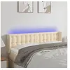 Image de Hoofdbord LED 147x16x78/88 cm stof cràmekleurig3123673