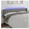 Image de Hoofdbord LED 163x16x78/88 cm stof donkergrijs3123677