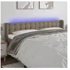 Image de Hoofdbord LED 183x16x78/88 cm stof taupe3123688