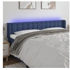 Image de Hoofdbord LED 183x16x78/88 cm stof blauw3123690