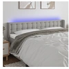 Image de Hoofdbord LED 203x16x78/88 cm stof lichtgrijs3123692