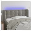 Image de Hoofdbord LED 93x16x78/88 cm fluweel lichtgrijs3123706