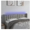 Image de Hoofdbord LED 147x16x78/88 cm fluweel lichtgrijs3123718