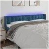 Image de Hoofdbord LED 183x16x78/88 cm fluweel donkerblauw3123734
