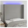 Image de Hoofdbord LED 83x16x118/128 cm stof lichtgrijs3123742