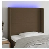 Image de Hoofdbord LED 83x16x118/128 cm stof donkerbruin3123745