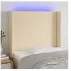 Image de Hoofdbord LED 83x16x118/128 cm stof cràmekleurig3123747